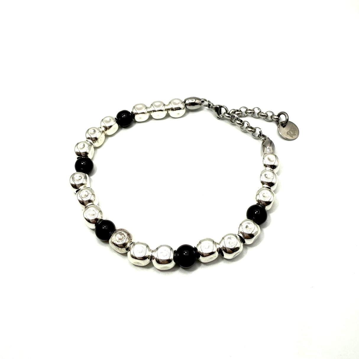 Bracciale Pepite Cubo Argento925 e Onice