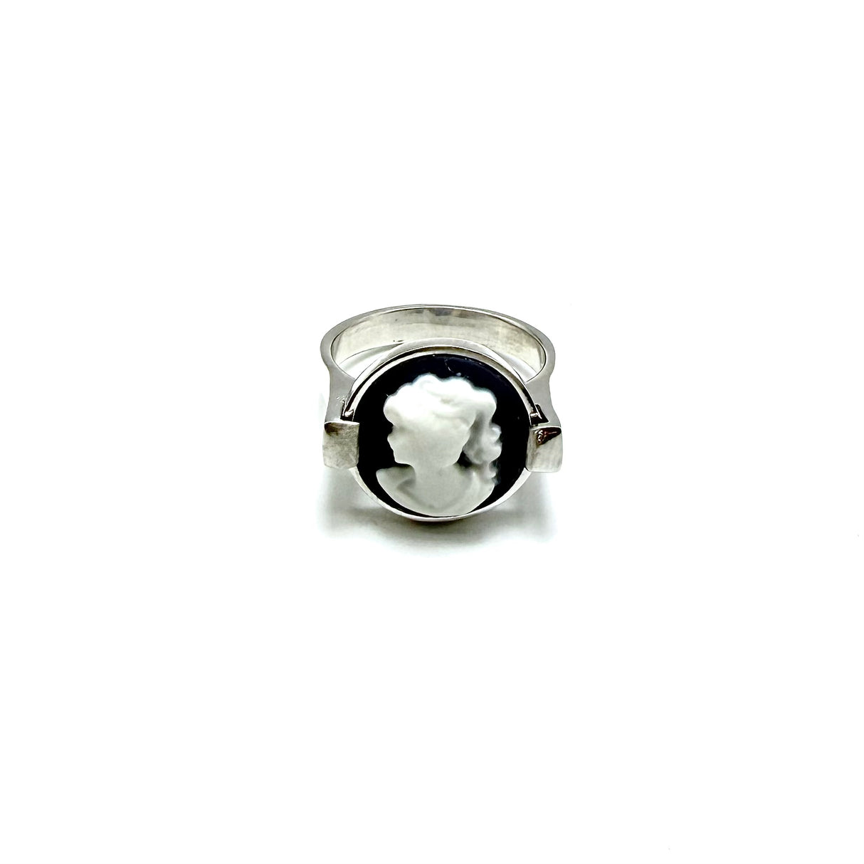 Anello Cammeo Blu Slim 2 Argento925