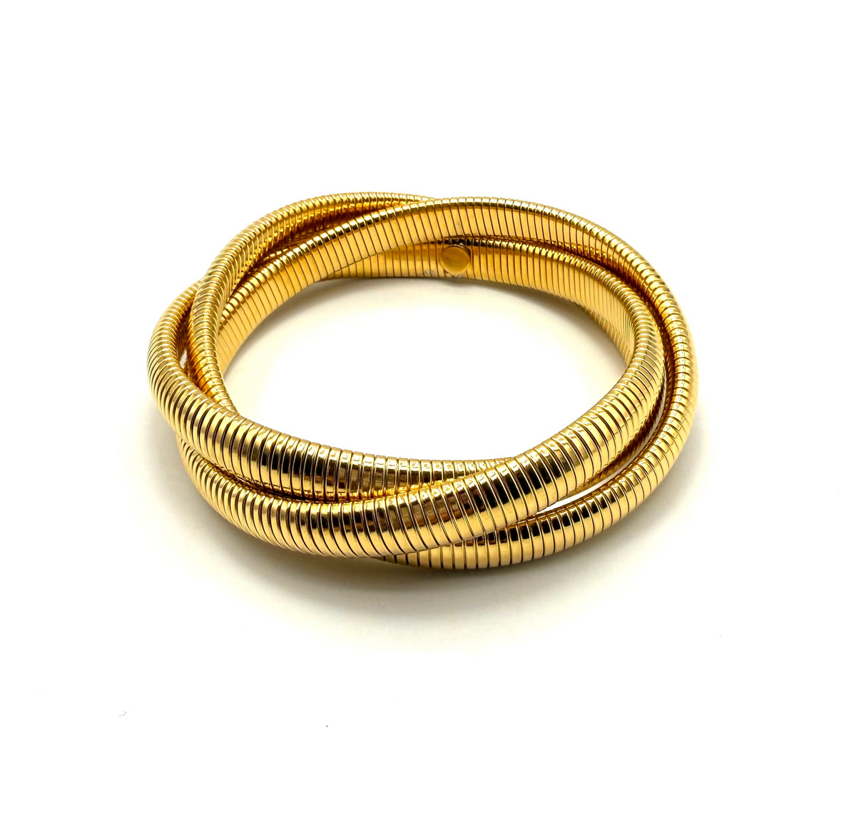 Tris Bracciali Tubogas Dorato