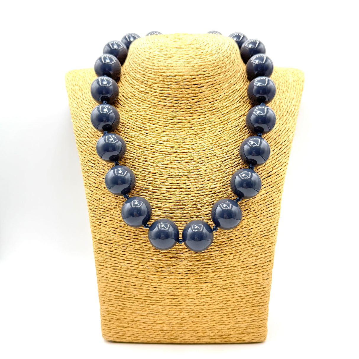 Collana sfere in Resina Grigio Fume’