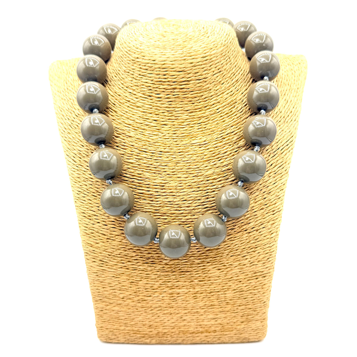 Collana sfere in Resina Taupe
