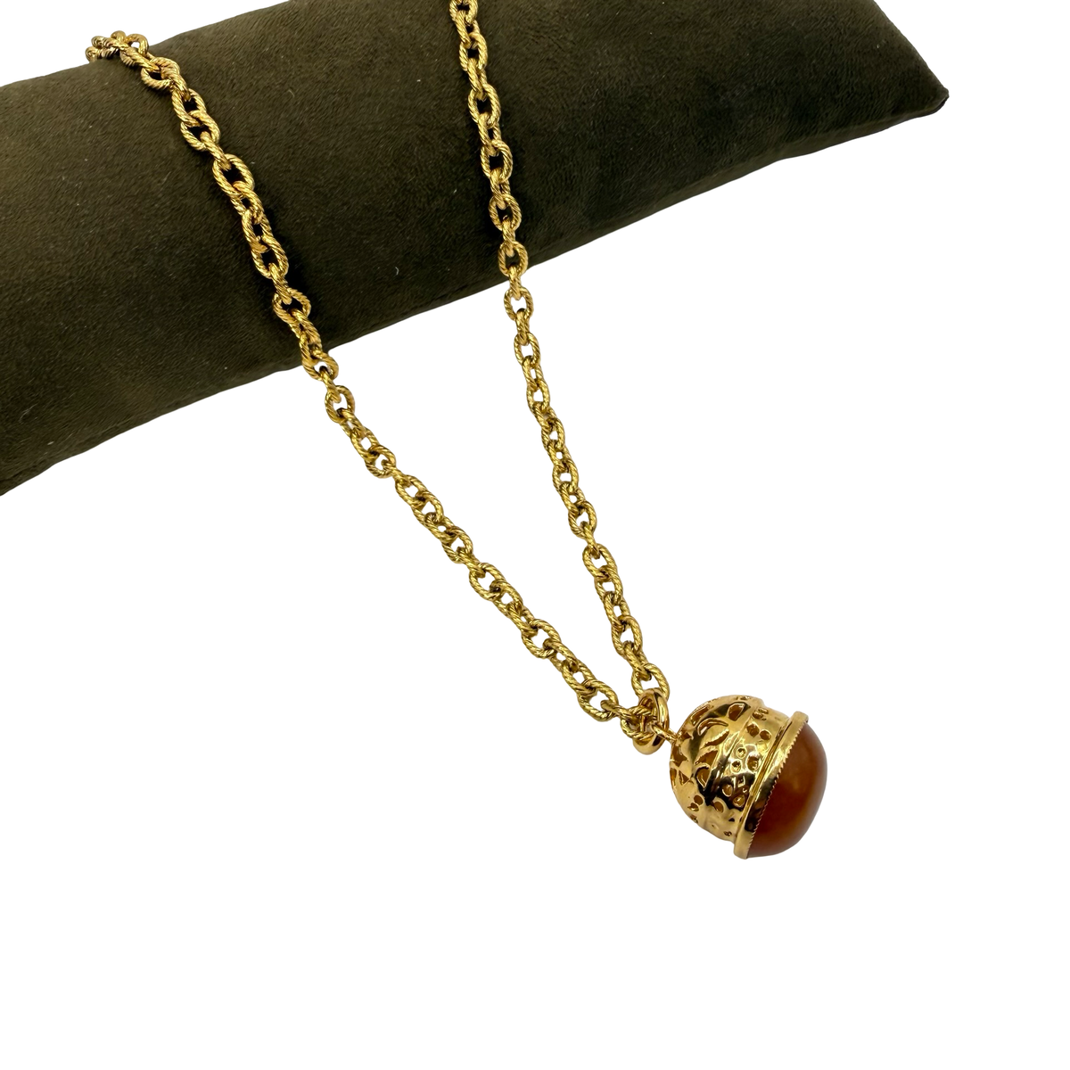 Collana Lanterna 3 Campana Corniola Arancione
