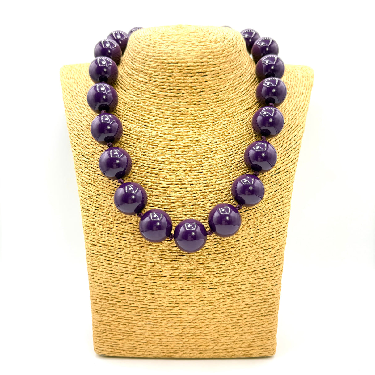 Collana sfere in Resina Viola