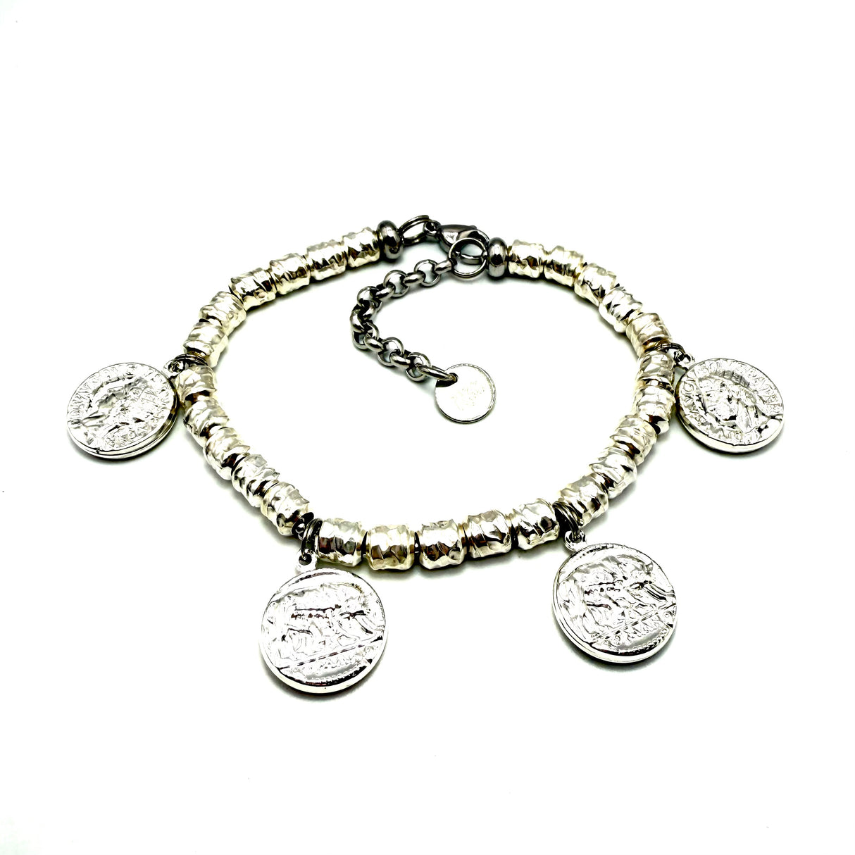 Bracciale pepite Small e Monete Argento925