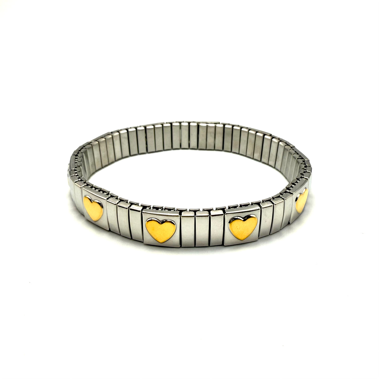 Bracciale tubogas cuori Acciaio inossidabile