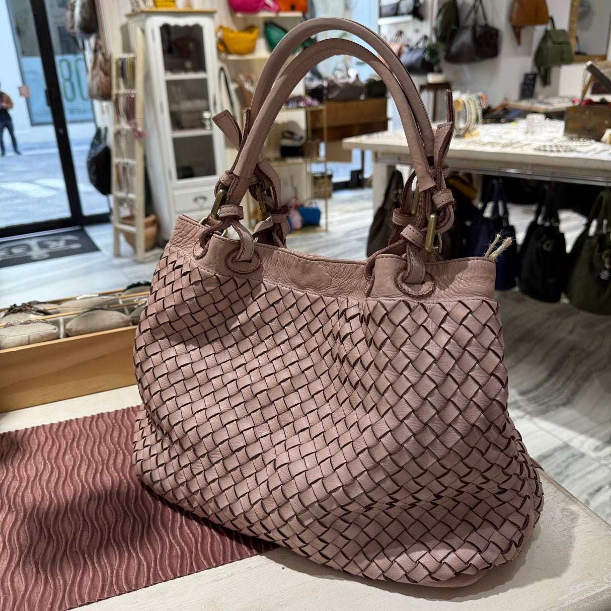 Borsa Intreccio Small Cipria