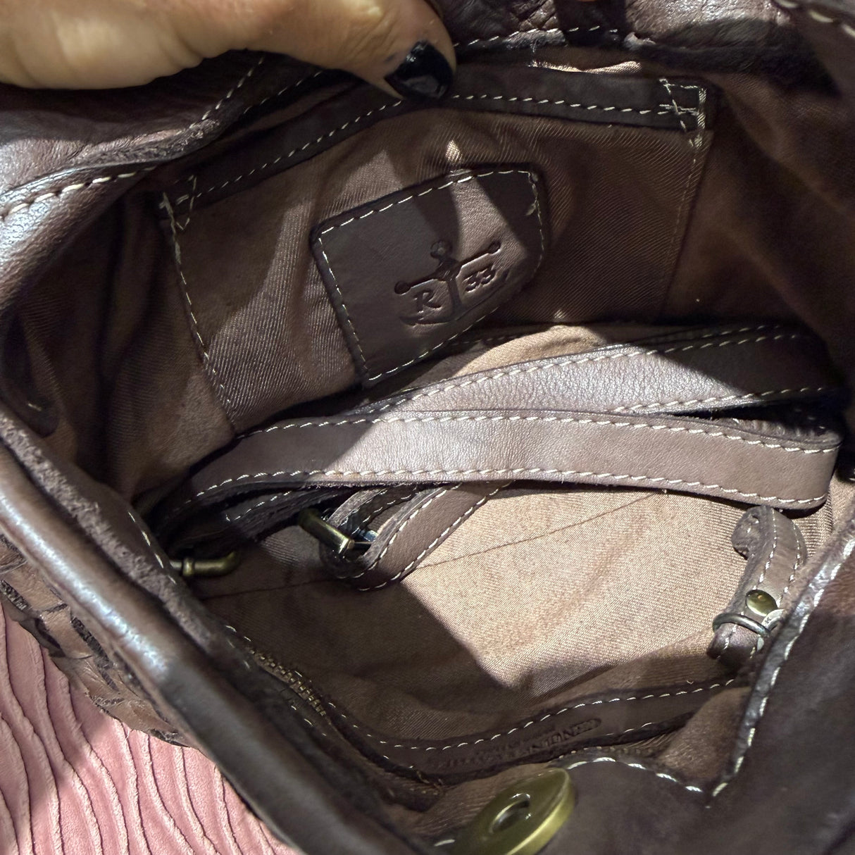 Borsa Mirtilla Small intrecciata Testa di Moro