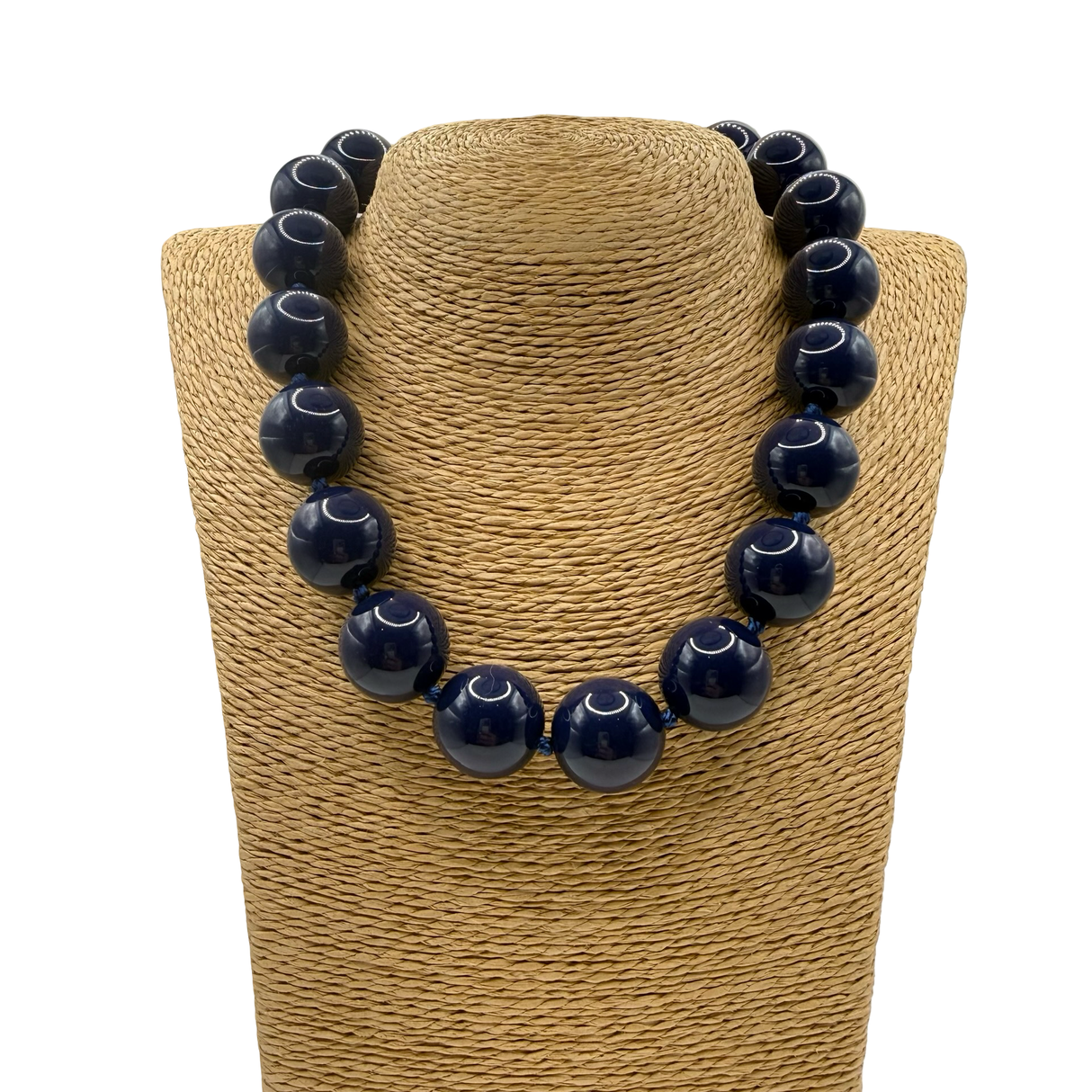 Collana sfere in Resina Blu scuro