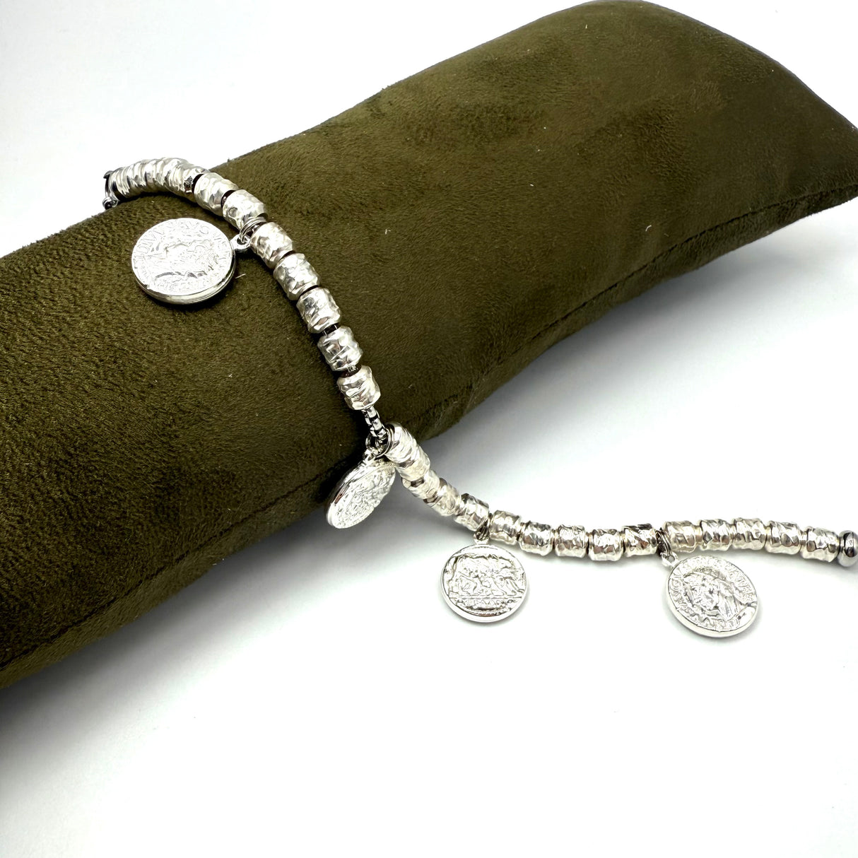 Bracciale pepite Small e Monete Argento925