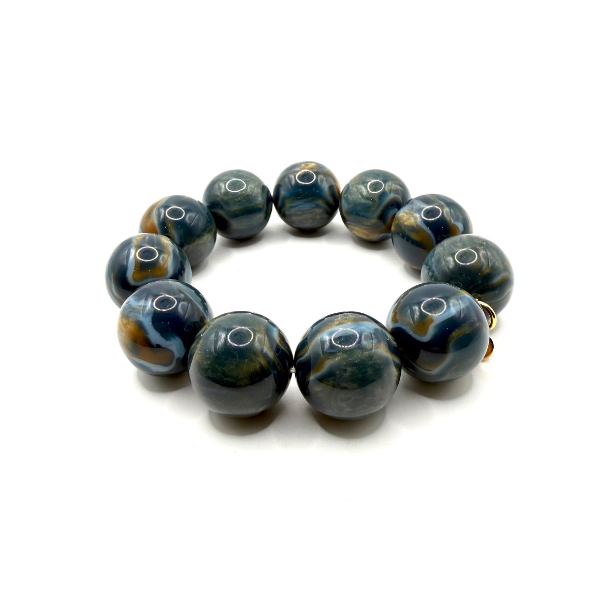 Bracciale sfere in Resina Multicolor Lunare Ottanio