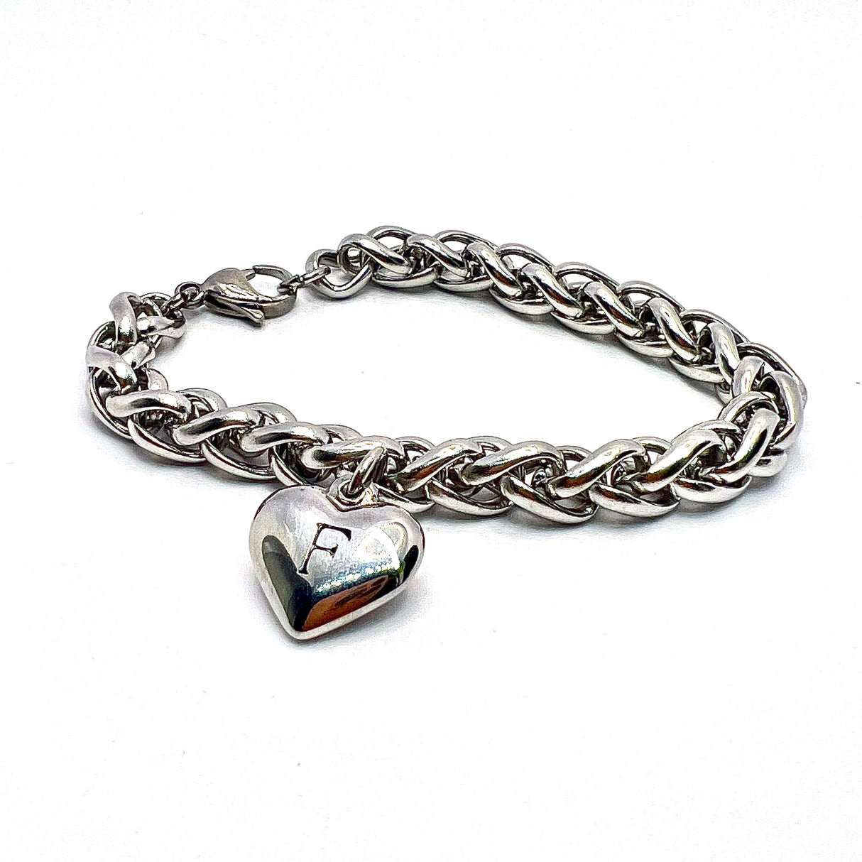 Bracciale Spiga con Lettera e Cuore, SCEGLI LA TUA...