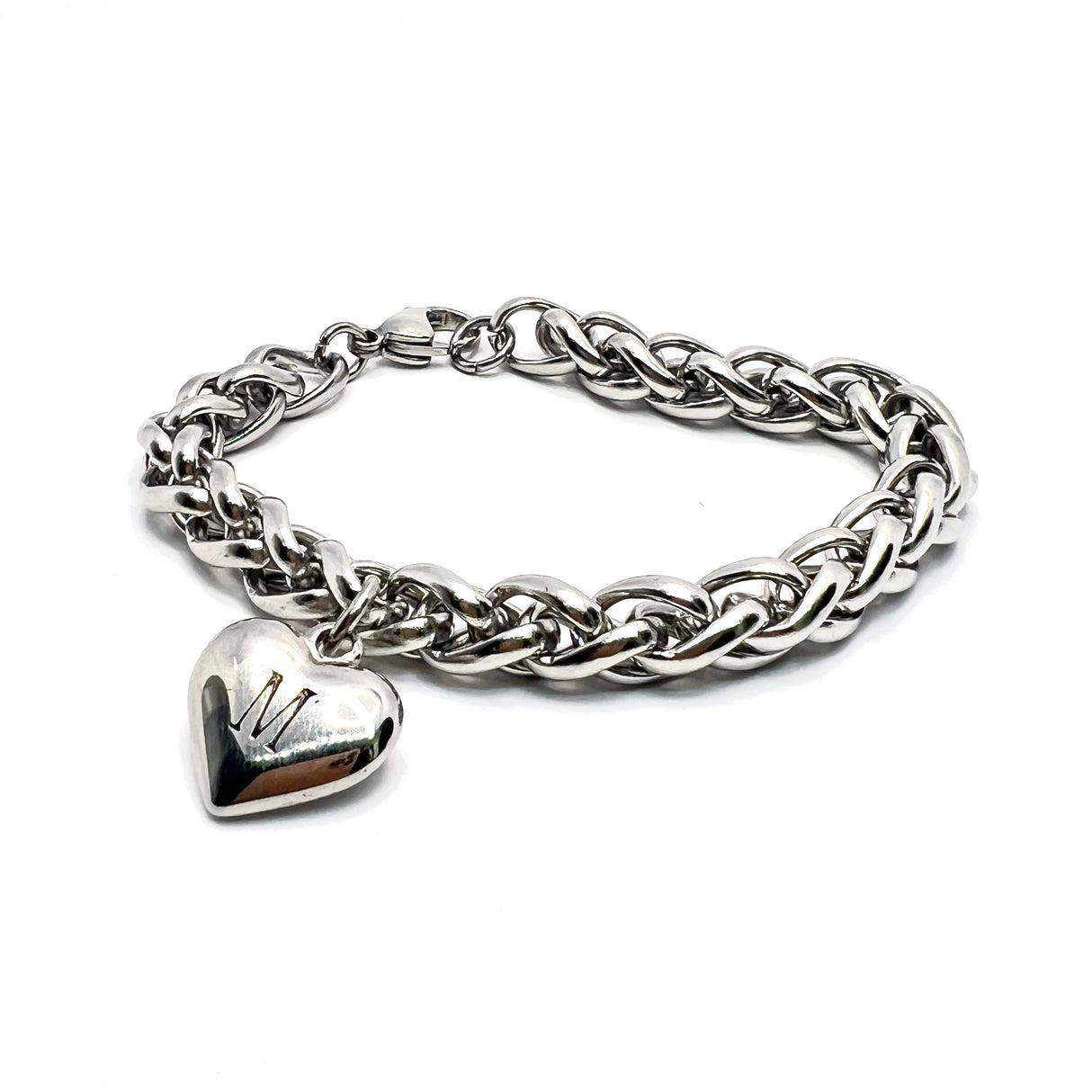 Bracciale Spiga con Lettera e Cuore, SCEGLI LA TUA...