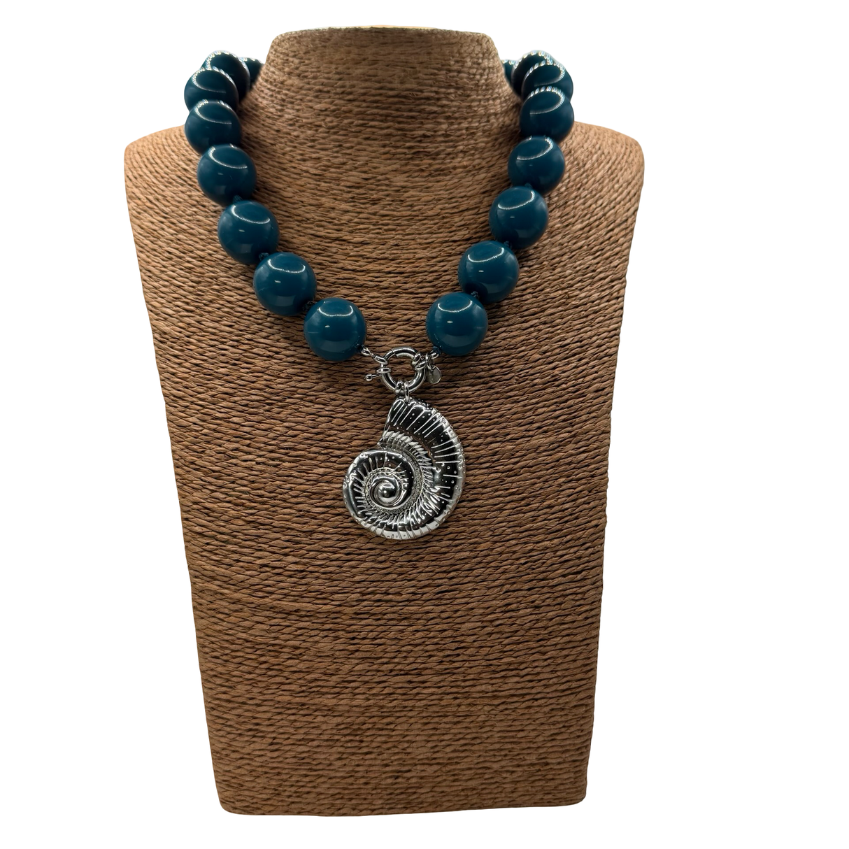 Collana Resina Conchiglia Acciaio