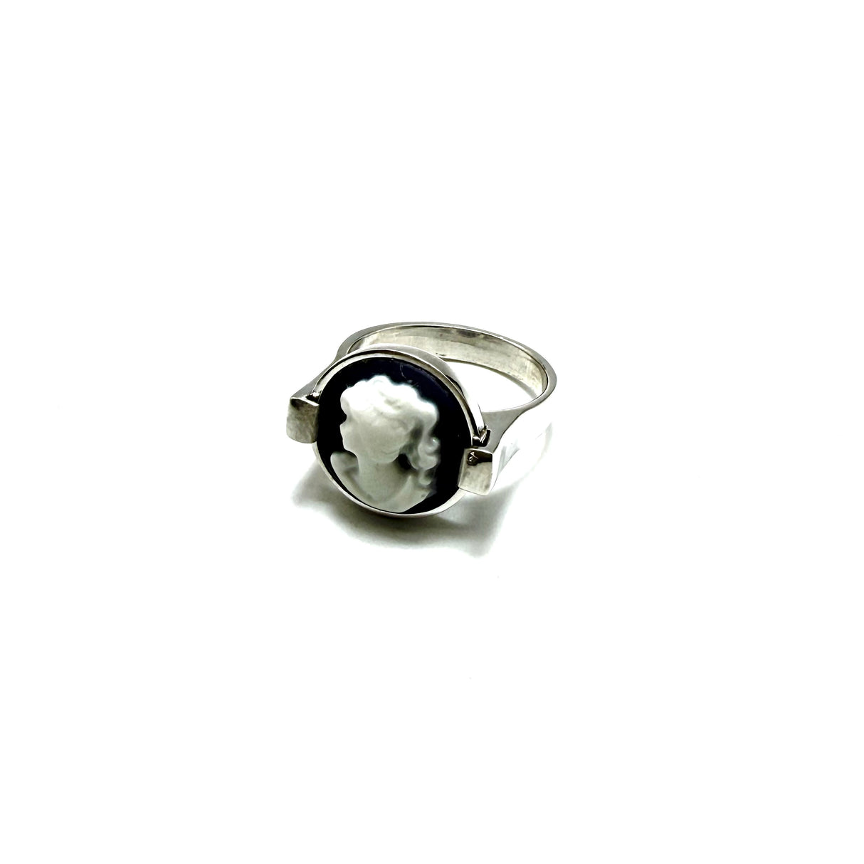 Anello Cammeo Blu Slim 2 Argento925