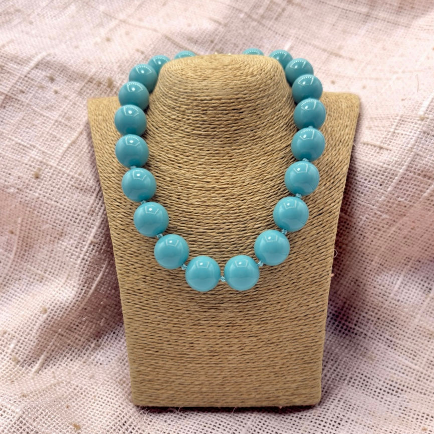 Collana sfere in Resina Turchese Scuro