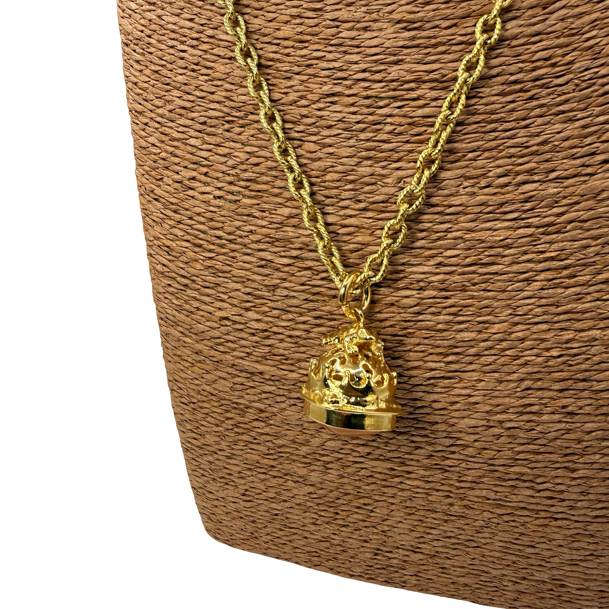 Collana Lanterna 6 Campana Corniola Arancio e Rana