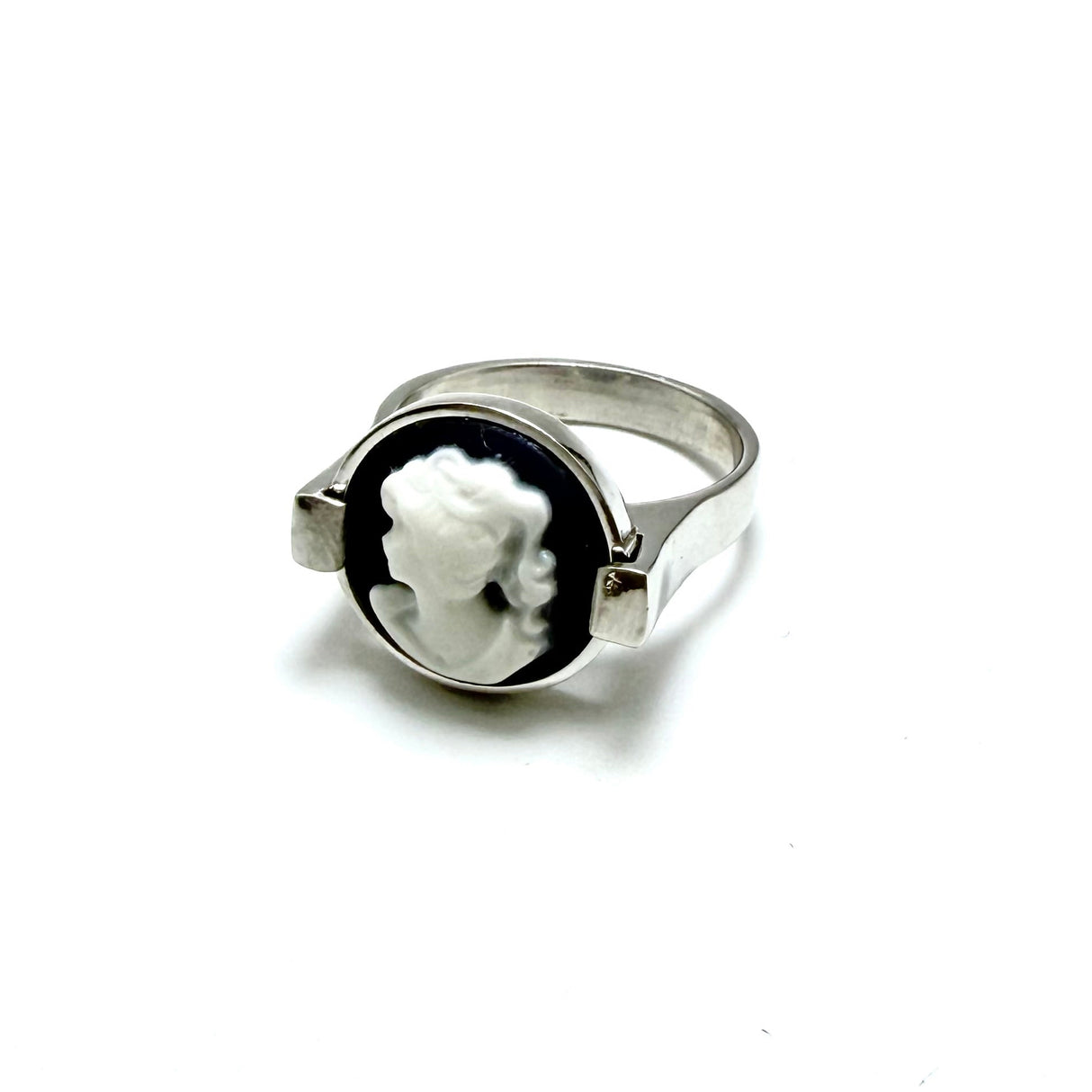 Anello Cammeo Blu Slim 2 Argento925