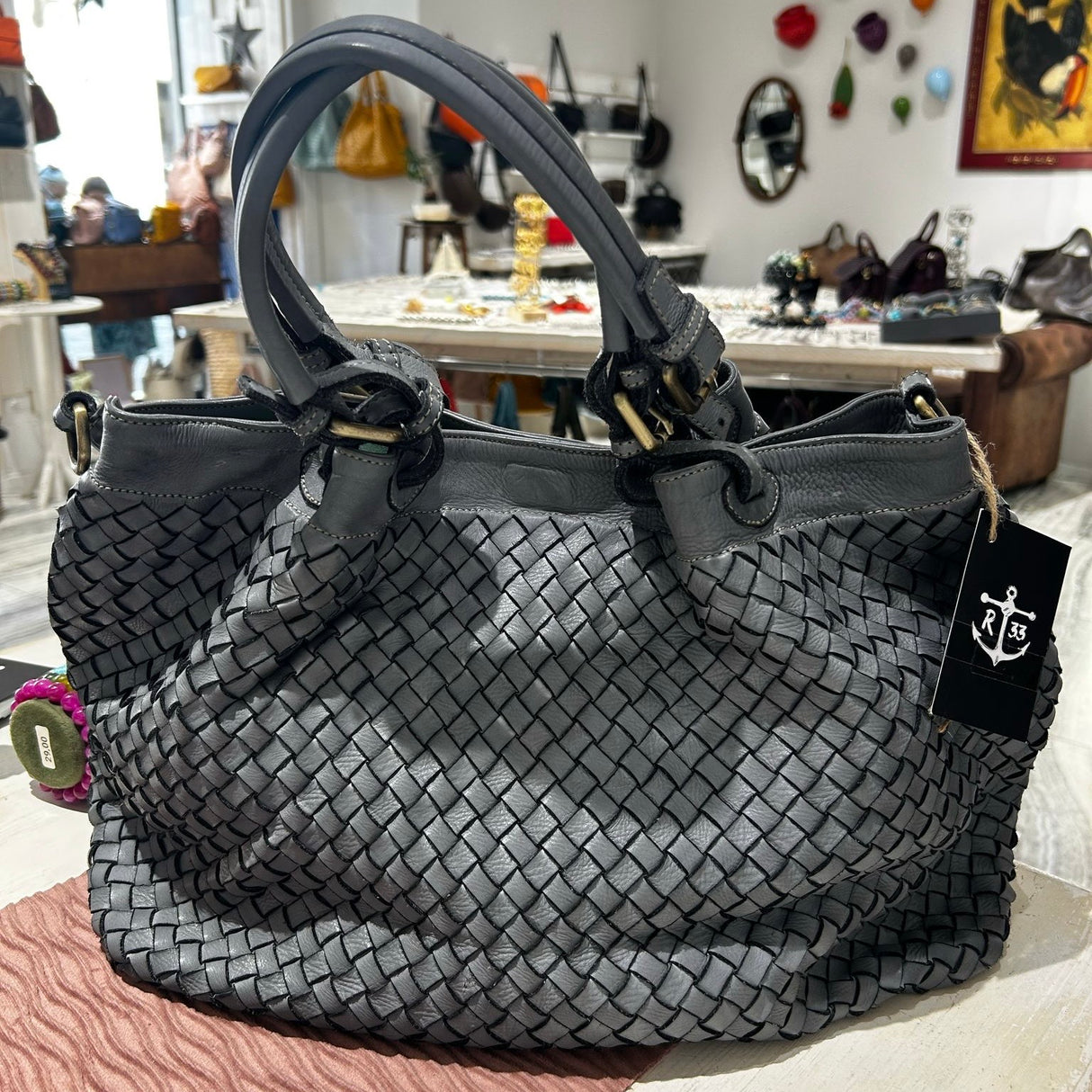 Borsa Intreccio Big Grigio