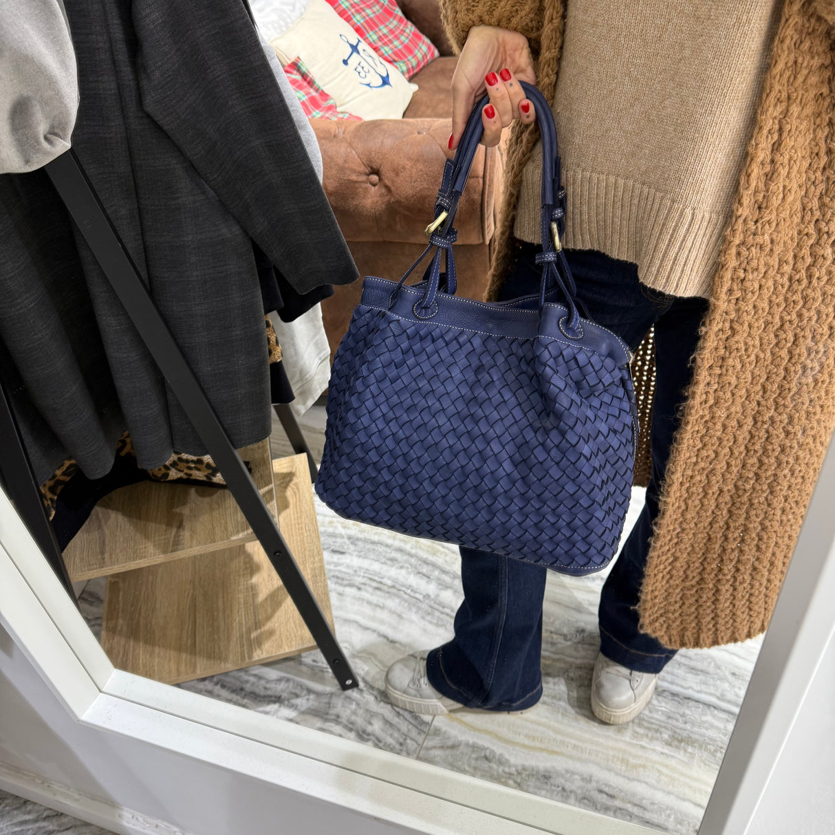 Borsa Intreccio Small Blue