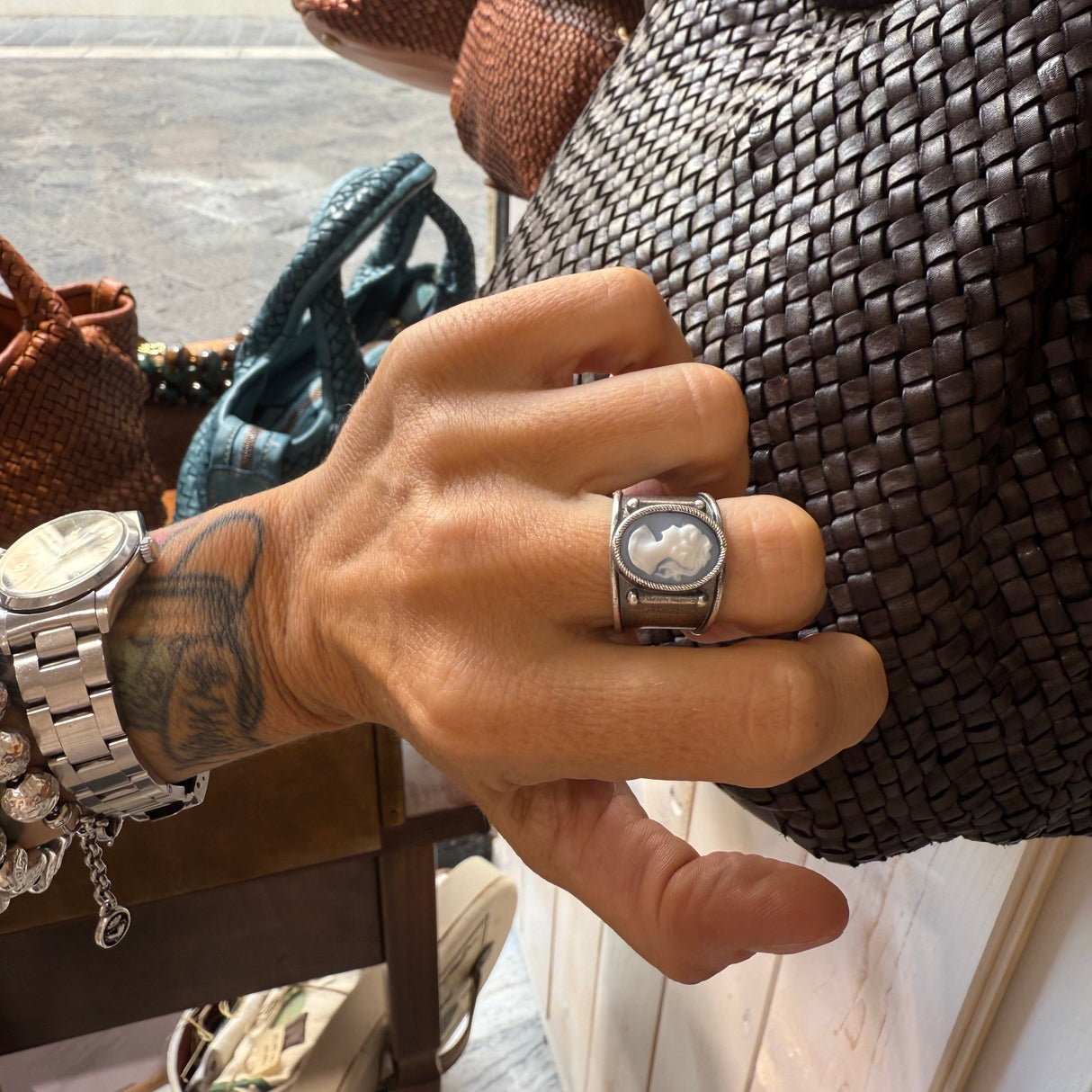 Cammeo Celeste Argento925