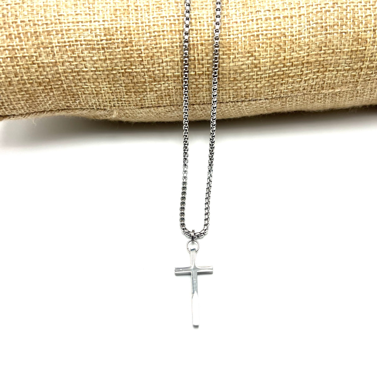 Collana Croce Acciaio