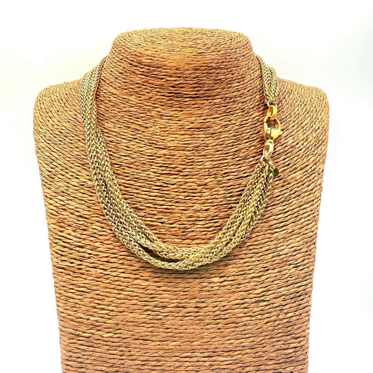 Collana Multifili Spiga Dorata