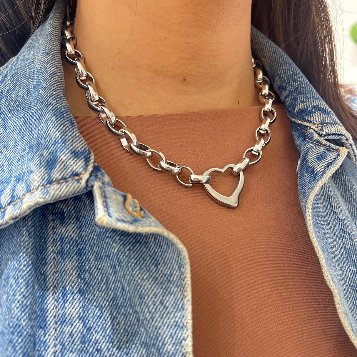 Collana Cuore Acciaio inossidabile