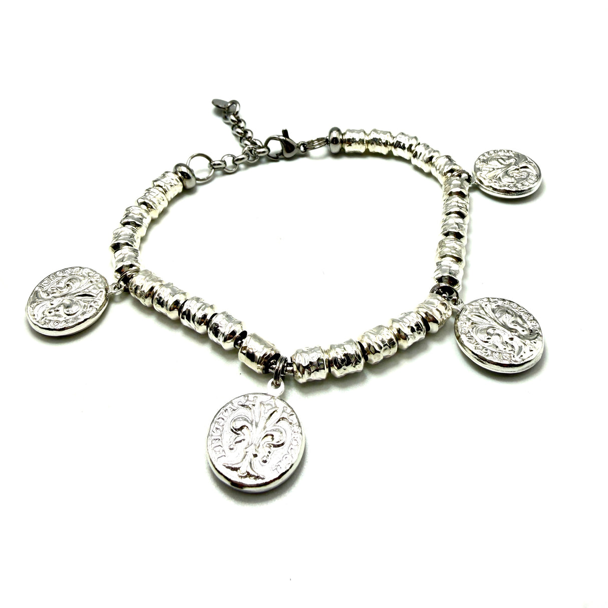 Bracciale pepite Small e Monete Argento925