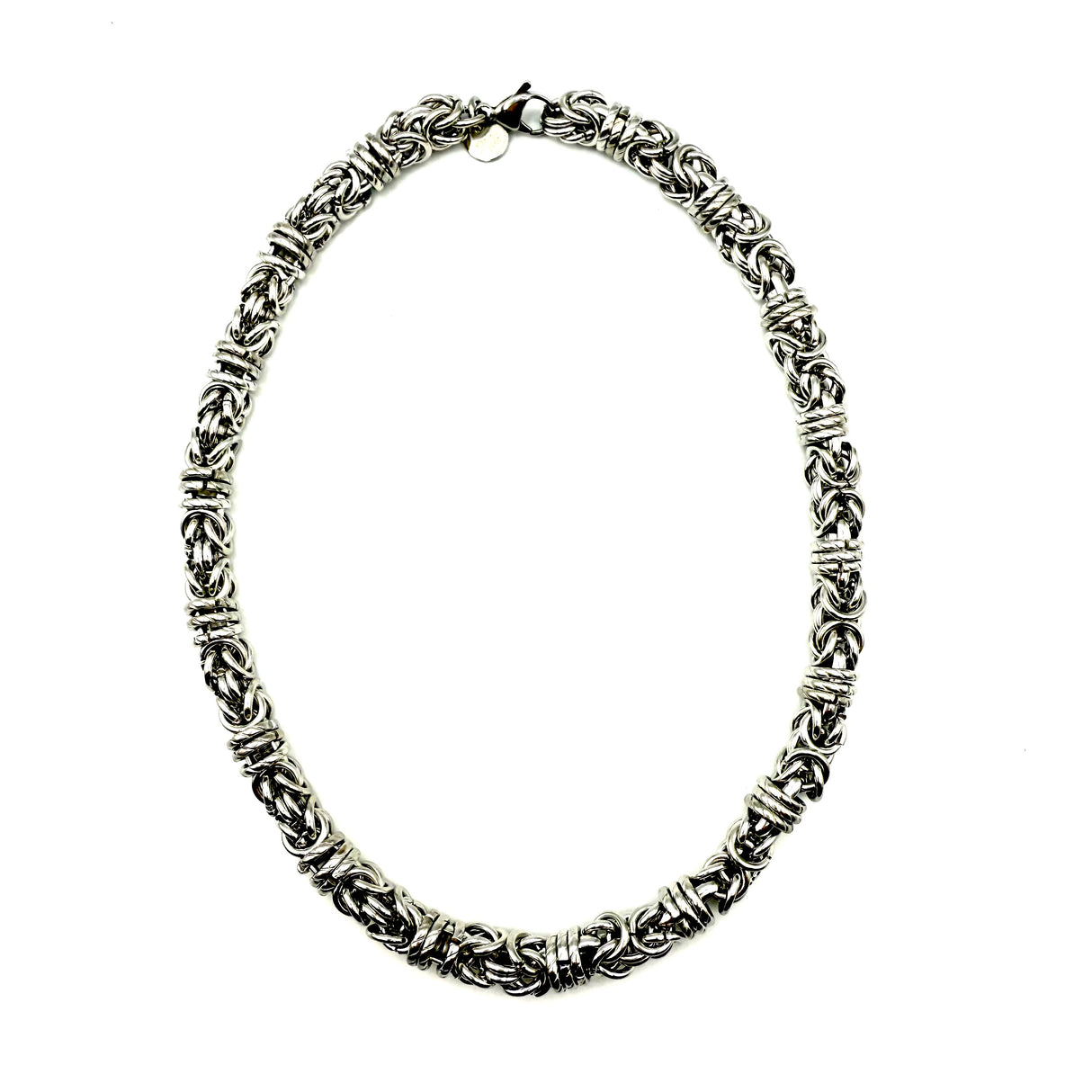 COLLANA BIZANTINA CON ANELLI RITORTI 0,8 MM