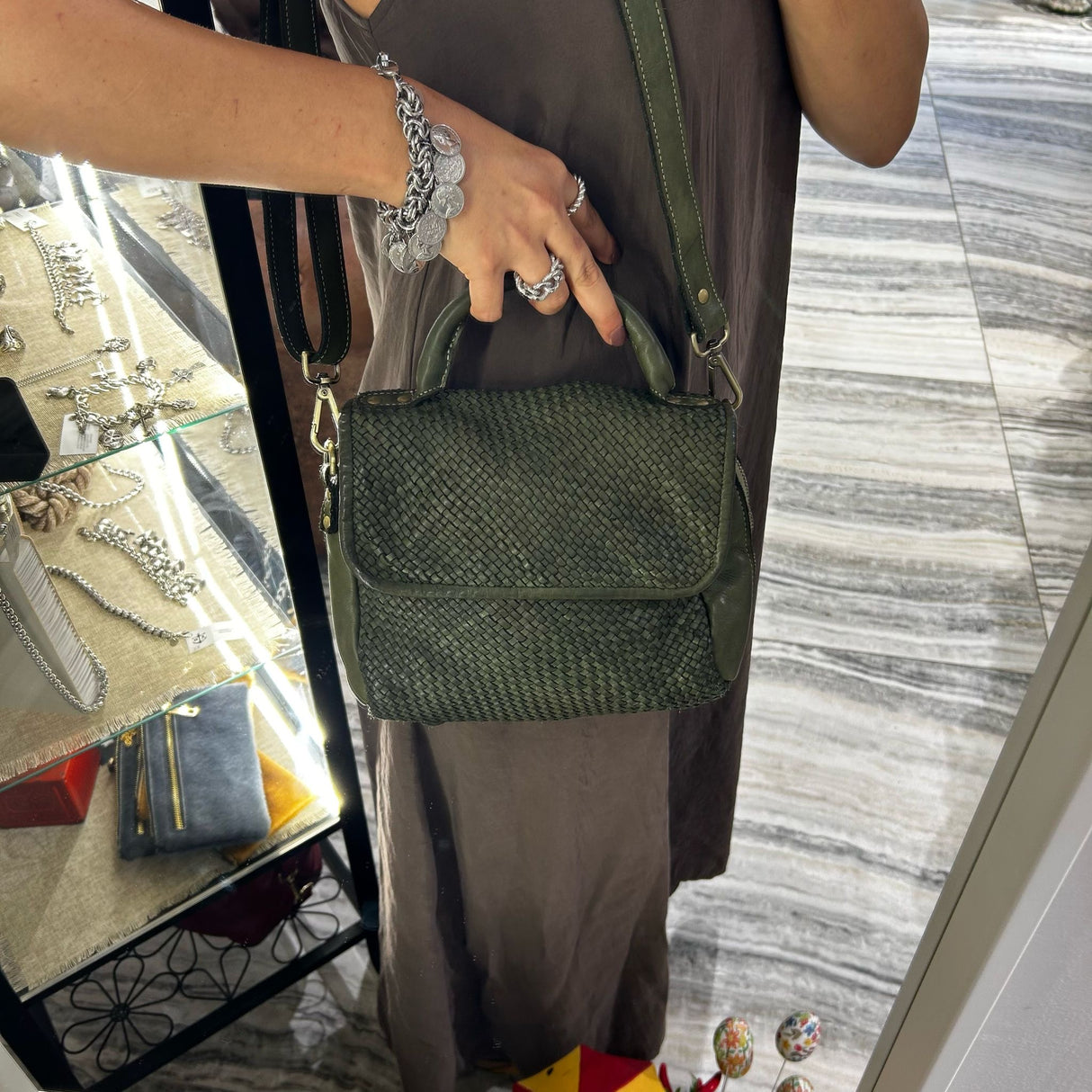 Borsa Pimma Big Verde Militare