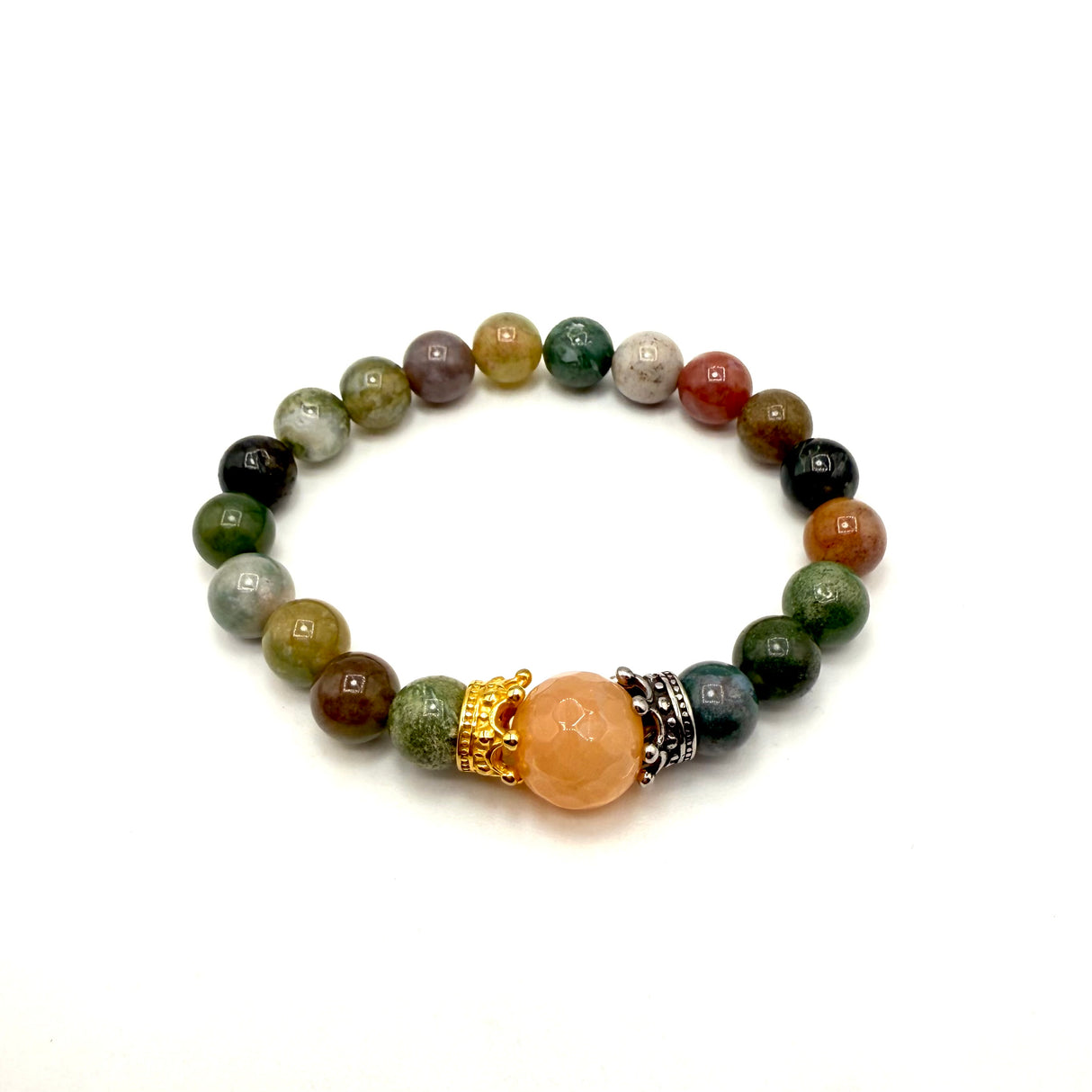 Bracciale Pietre Diaspro e Corone