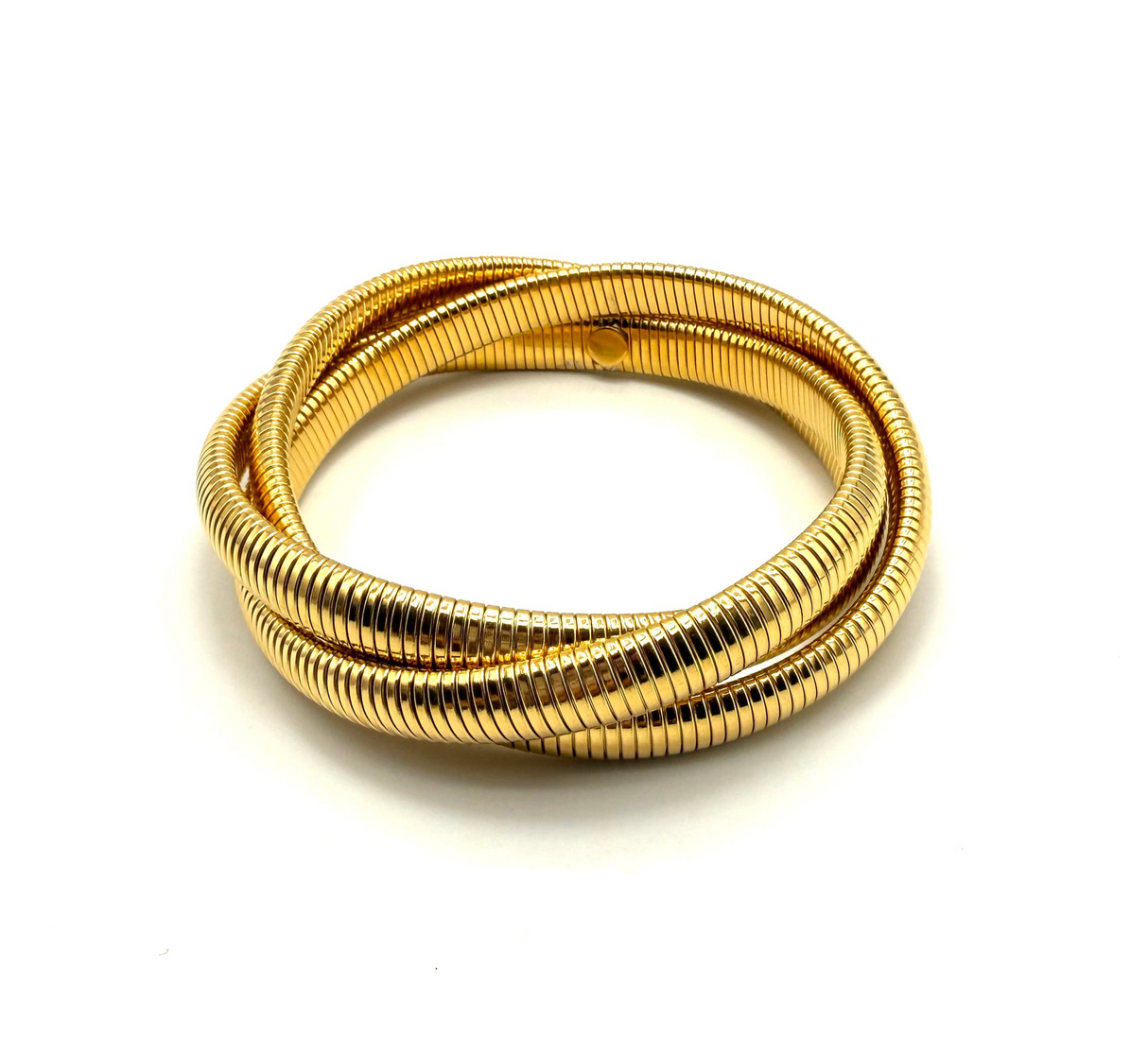 Tris Bracciali Tubogas Dorato