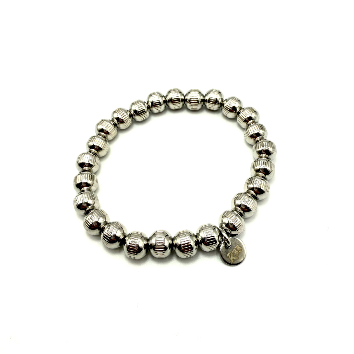 Bracciale pepite rigate acciaio