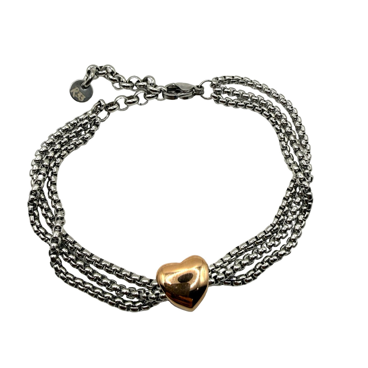 Bracciale pepita cuore Acciaio inossidabile