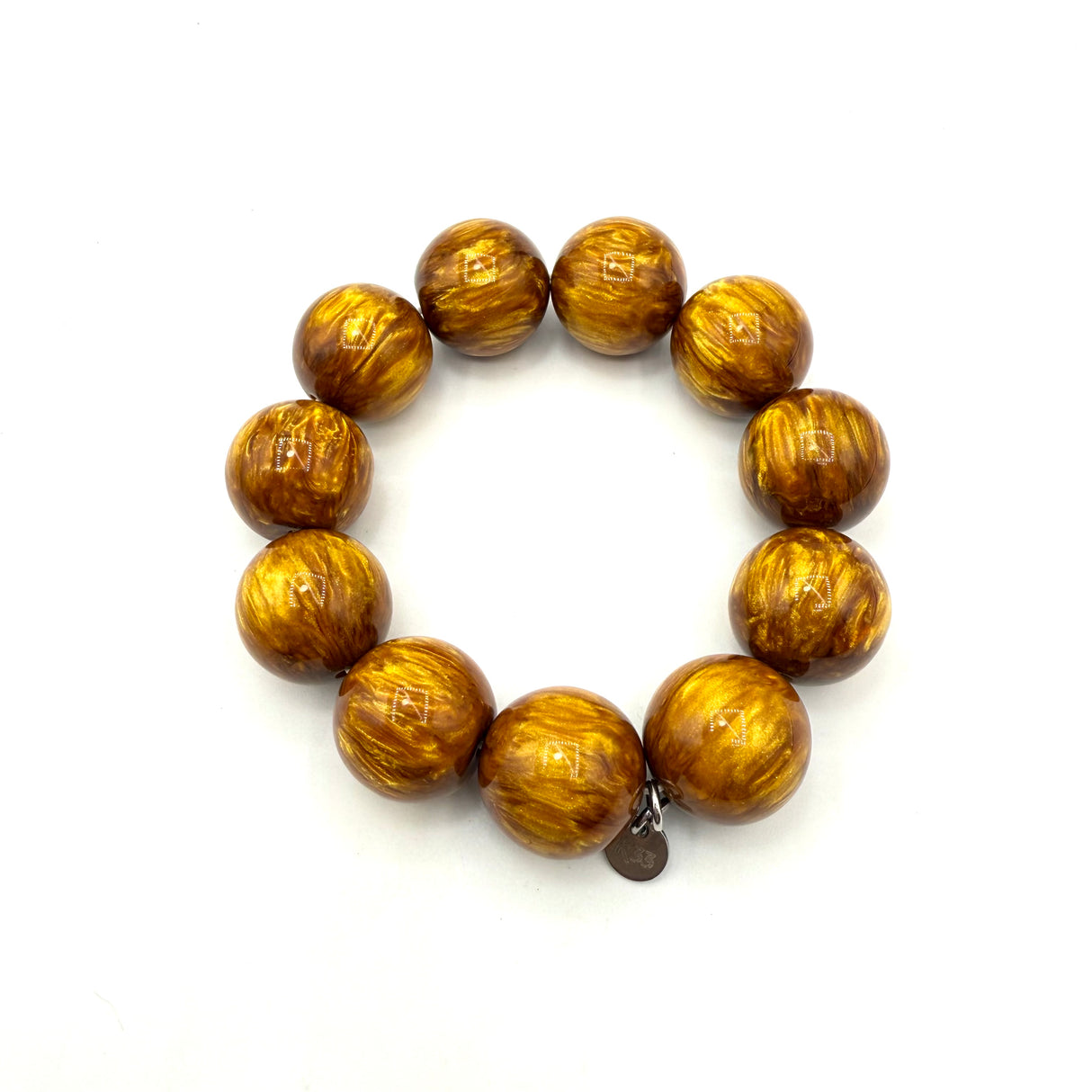 Bracciale sfere in Resina Occhio di Tigre