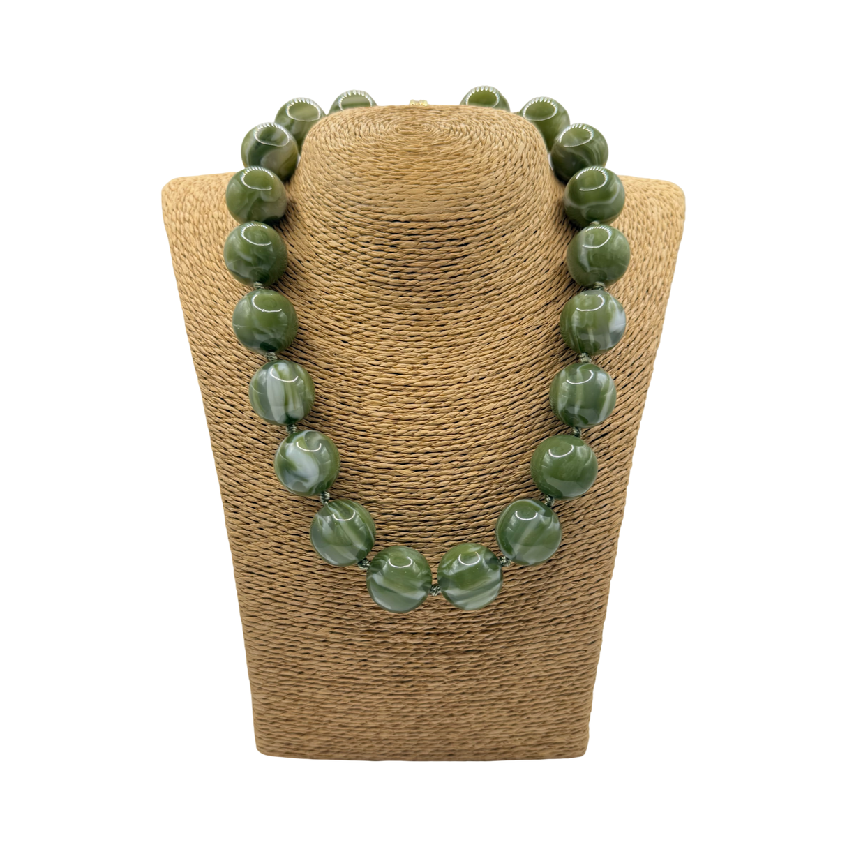 Collana sfere in Resina Verde Giada