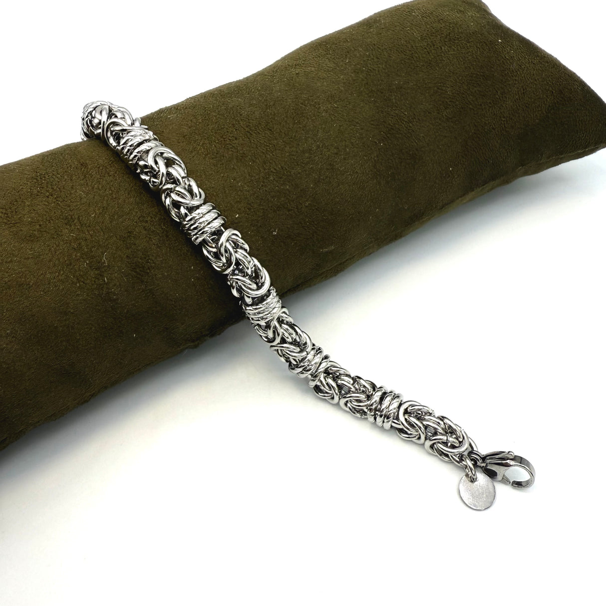 Bracciale Bizantina con anelli ritorti 0,8 mm