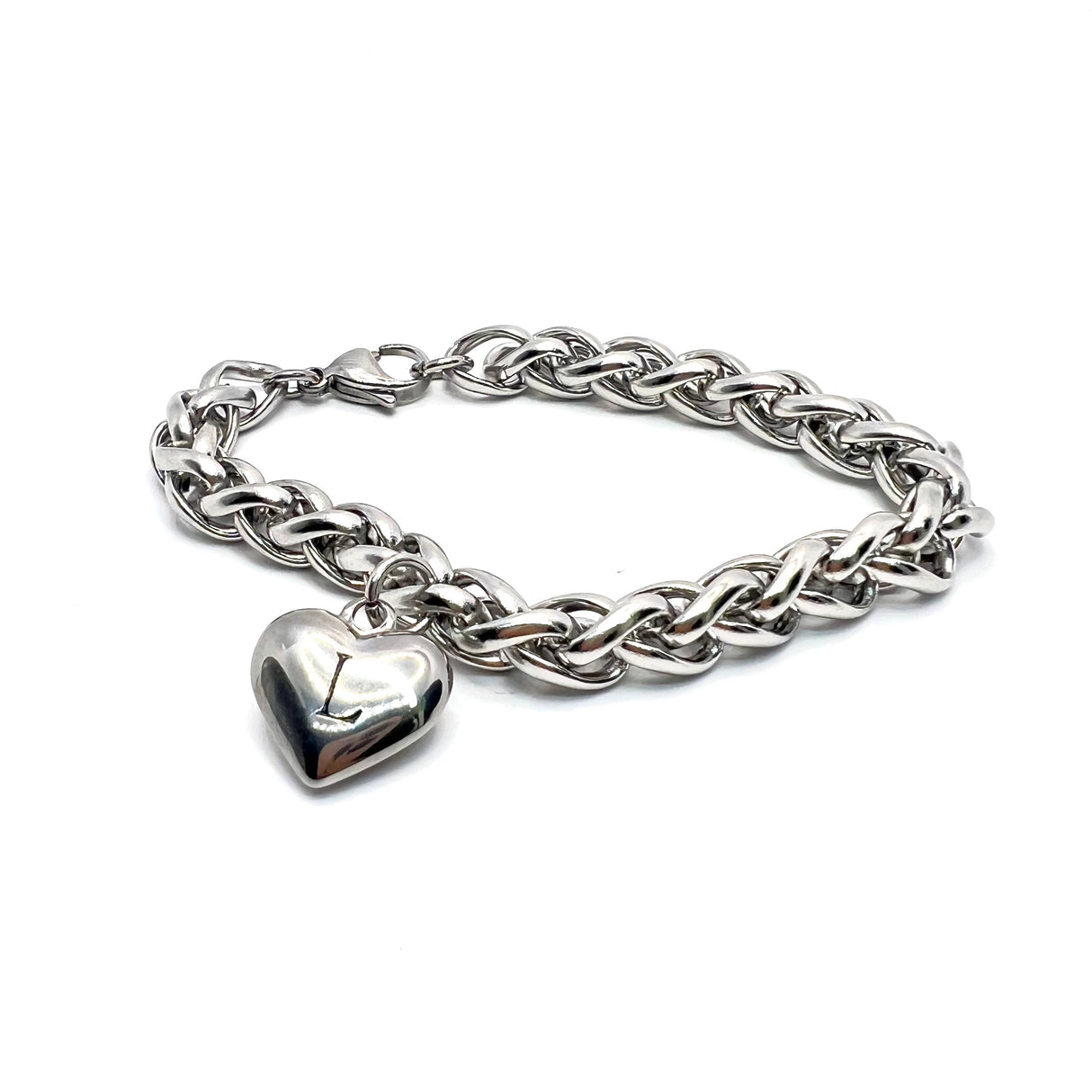 Bracciale Spiga con Lettera e Cuore, SCEGLI LA TUA...