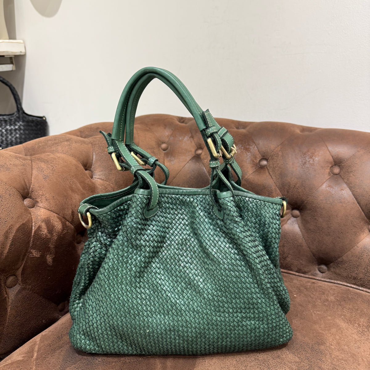 Borsa Rachele pelle Verde Foresta