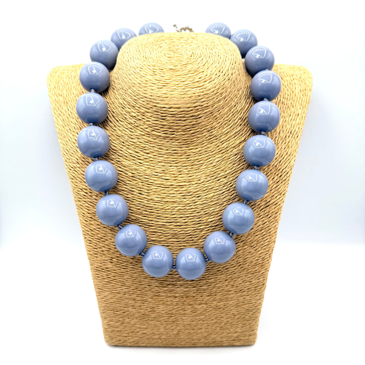 Collana sfere in Resina Grigio Glicine