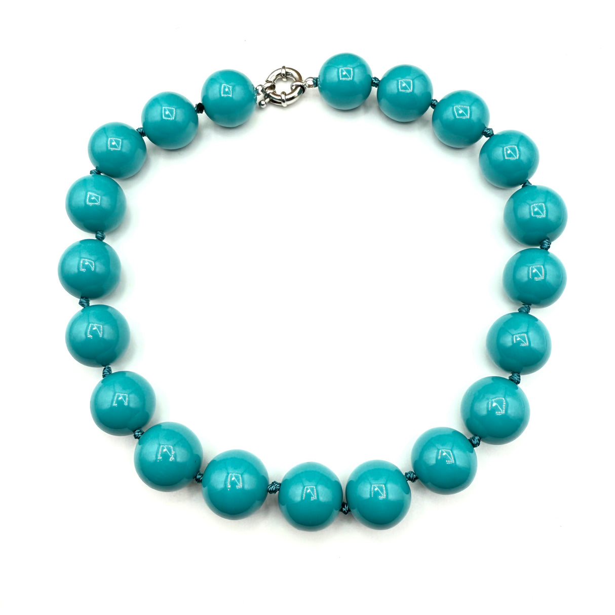 Collana sfere in Resina Verde Oltremare