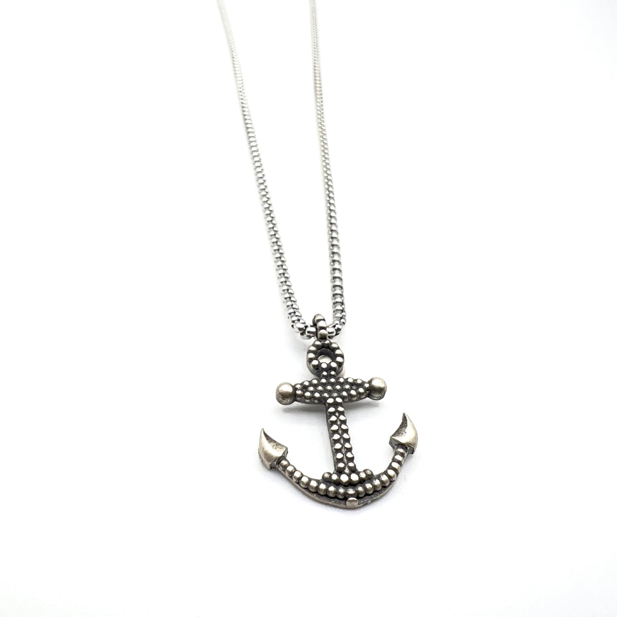 Collana Ancora puntinata Argento925