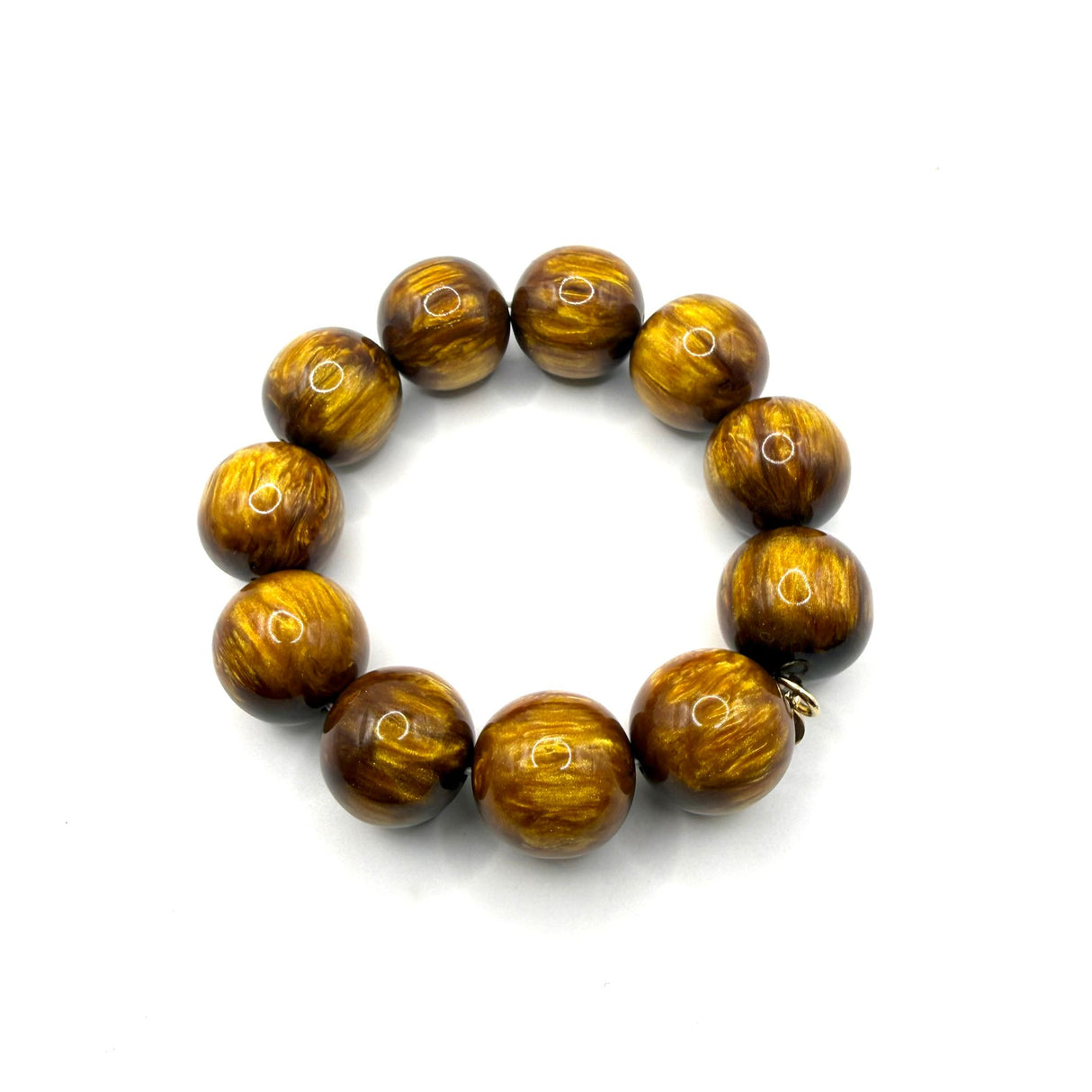 Bracciale sfere in Resina Occhio di Tigre