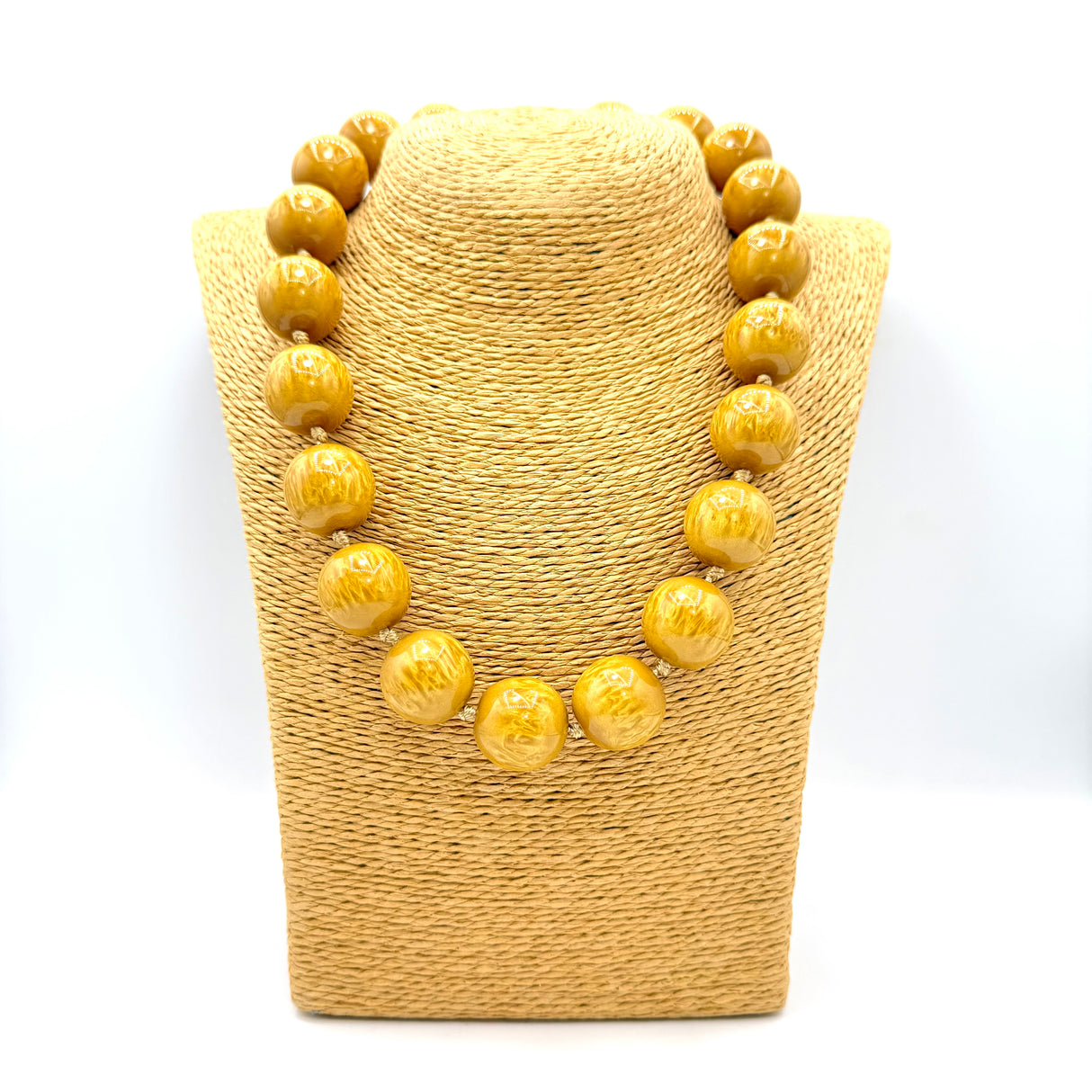 Collana sfere in Resina Occhio di Tigre dorato