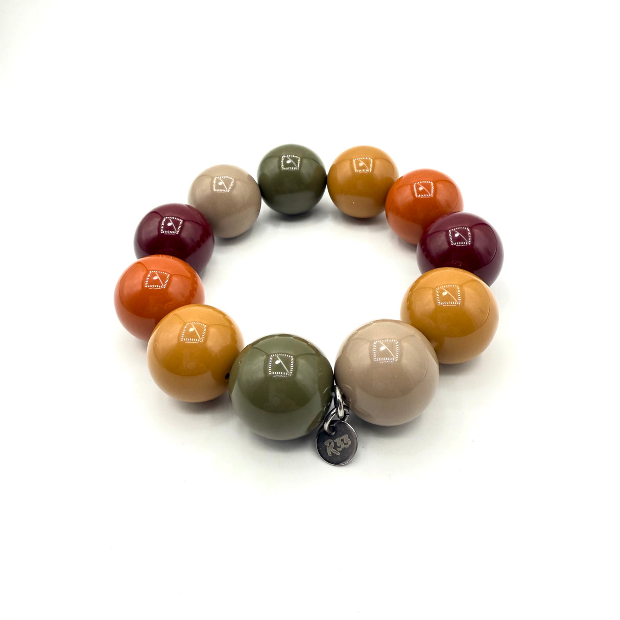 Bracciale sfere in Resina Multicolor
