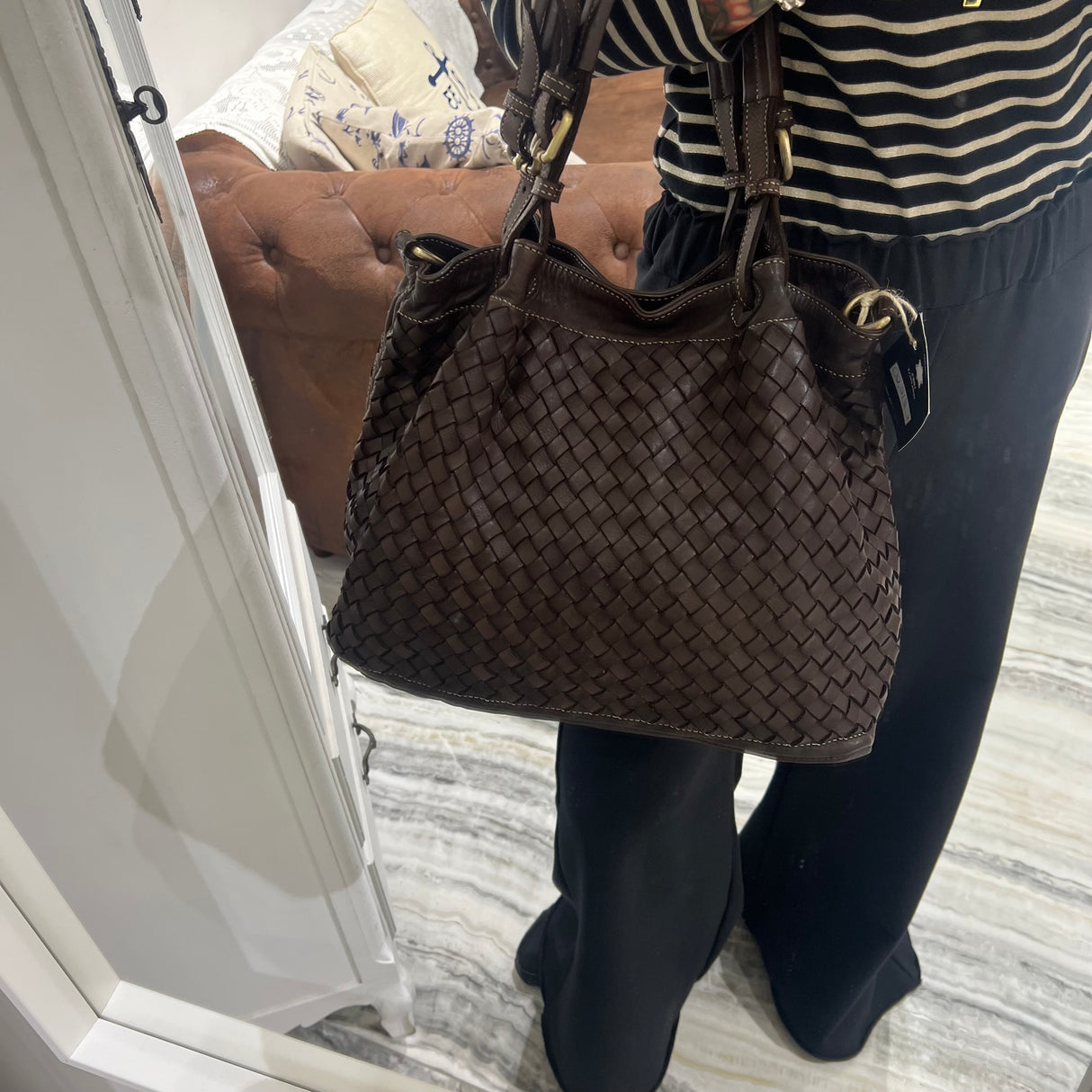 Borsa Intreccio Small Testa di Moro