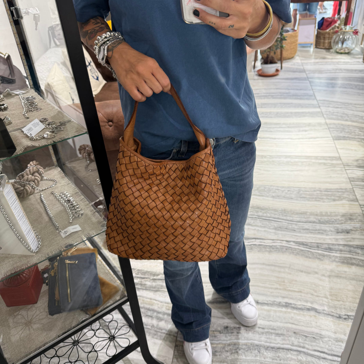 Borsa Mirtilla Big Cuoio