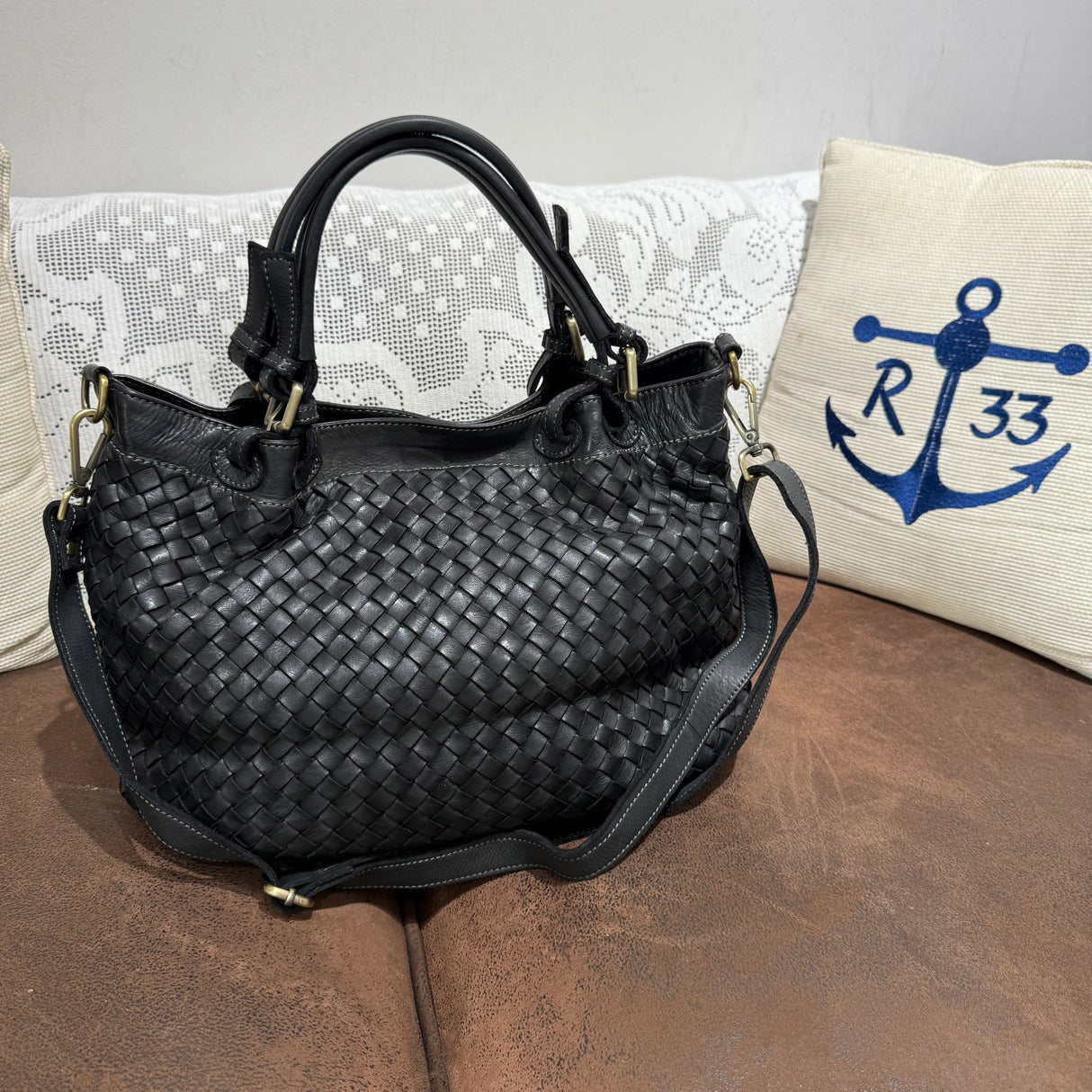 Borsa Intreccio Small Nera