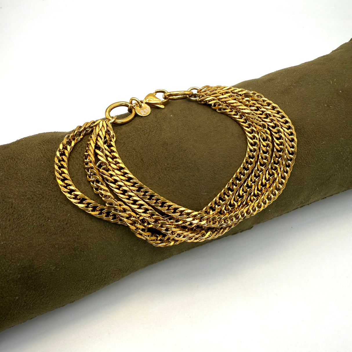 Bracciale Multifili Grumetta dorato acciaio inossidabile