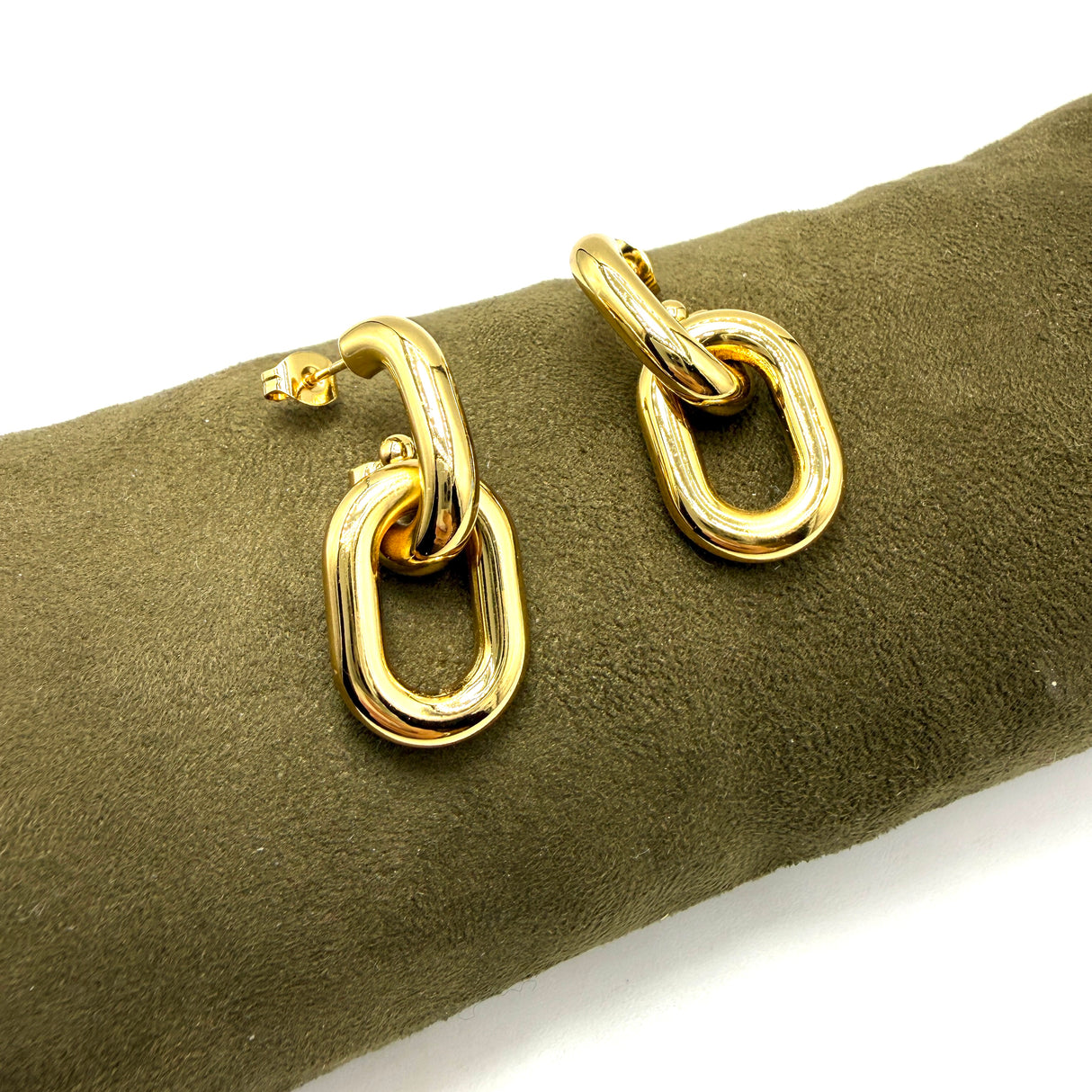Orecchini doppia rolò dorati